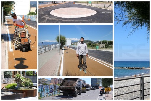 Vallecrosia: ecco la ciclabile ed il nuovo 'waterfront' della città, il Sindaco &quot;Lavori che mi inorgogliscono&quot; (Foto e Video)