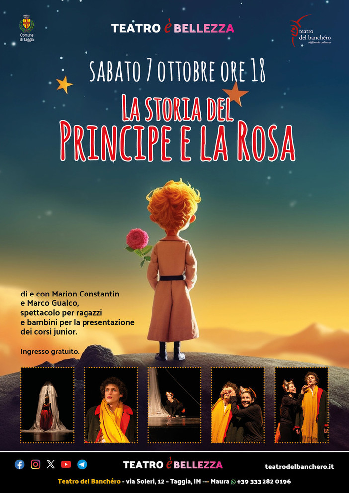 Taggia, al Teatro del Banchéro va in scena  “La storia del Principe e la Rosa”