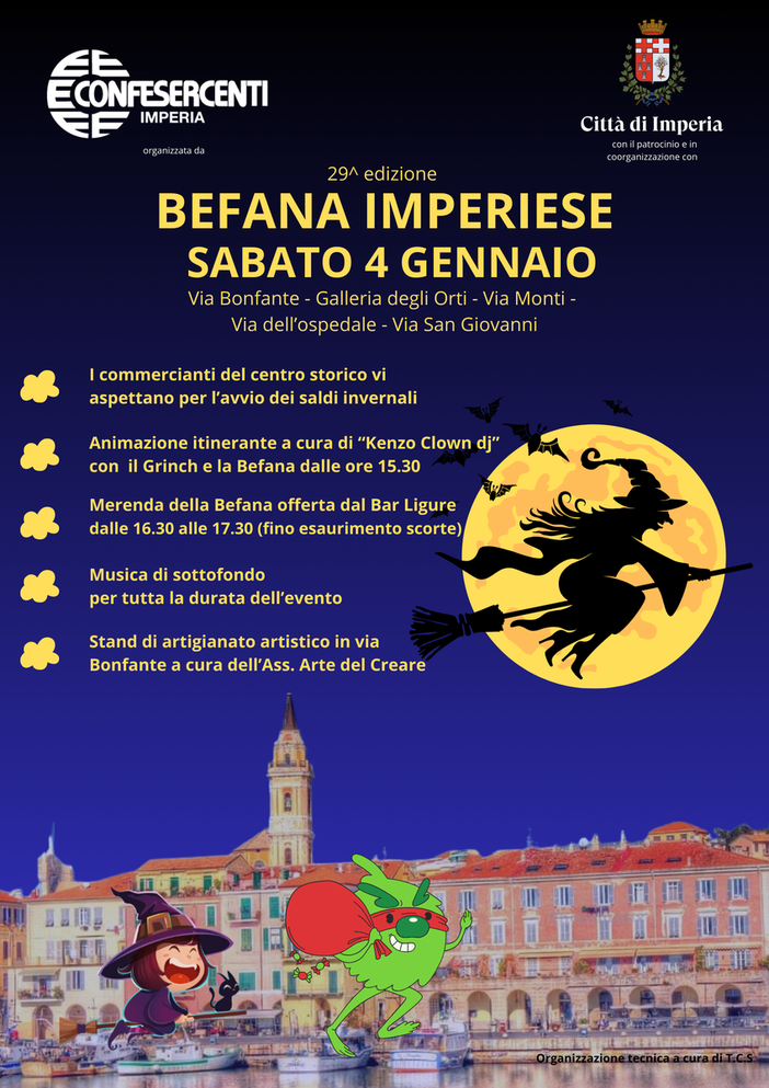 Domani torna  la “Befana Imperiese”: il programma