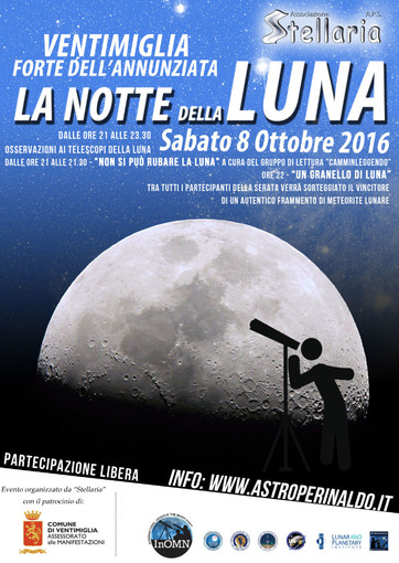 Ventimiglia: domani sera al Forte dell'Annunziata torna l'appuntamento con 'La notte della Luna'