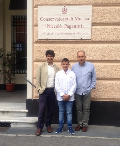 Lorenzo Ansaldi, allievo dell'associazione ‘Pantà Musicà - Amici della Musica’ di Imperia al conservatorio di Genova