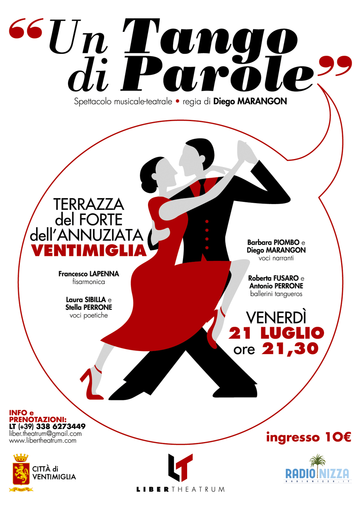 Ventimiglia: al Forte dell'Annunziata lo spettacolo “Un tango di parole”