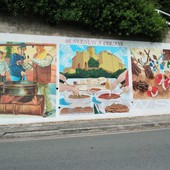 Ceriana: ecco i 'murales' che accolgono i visitatori all'ingresso del paese con 'sousisa' e confraternite (Foto)