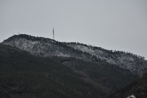 La neve questa mattina a Monte Bignone