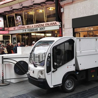 Al Festival di Sanremo 7 mezzi elettrici per i servizi di igiene urbana: un modo 'green' per la raccolta dei rifiuti