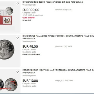 Moneta di Calvino con il panorama di Mentone: c'è ancora sulla Zecca ma su Ebay vale già 120 euro