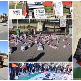 Sanremo: 200 in Pian di Nave per chiedere la pace in Medio Oriente e la libertà della Palestina (Foto e Video)