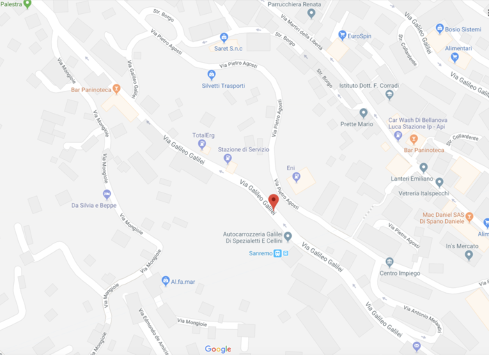 Le indicazioni di Google Maps per via Galilei