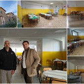Vallecrosia, il sindaco Biasi e l'assessore Ierace: &quot;Riqualificata la mensa scolastica dell'Andrea Doria&quot; (Foto e video)