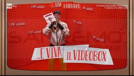 Il sanremese Massimo Cascio questa mattina al programma di Rai Due 'E viva il video box' (Foto)
