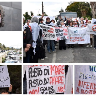 Sanremo: la protesta per dire 'No al rigassificatore' approda al Festival, in 100 da Savona e Vado (Foto e Video)