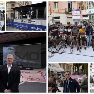 Milano-Sanremo 2024: mentre la gara sta per entrare nel vivo in via Roma anche Nibali e l'arbitro Massa