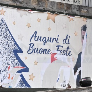 Sanremo: vandalizzato manifesto di auguri del Consigliere Ventimiglia &quot;Vedrò se sporgere denuncia&quot; (Foto)