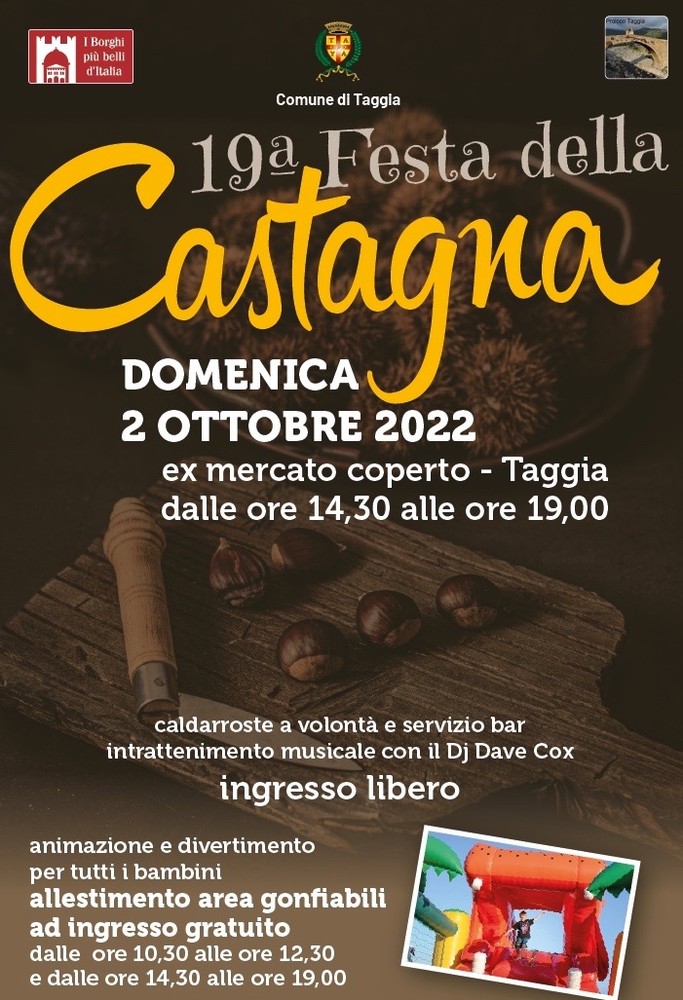 Taggia: domenica prossima torna la Festa della Castagna giunta alla 19esima edizione