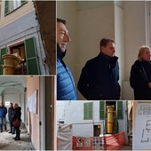 Vallebona, sopralluogo dell’assessore regionale Scajola a cantiere di rigenerazione urbana: &quot;200mila euro per il recupero di spazi espositivi” (Foto e video)