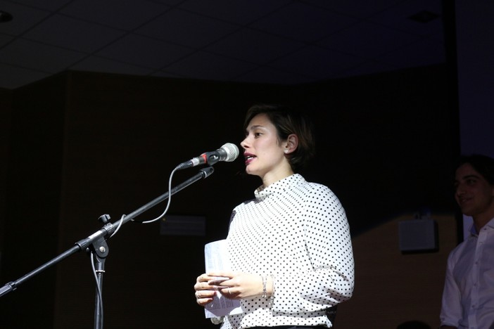 Martina Bencardino durante la campagna elettorale