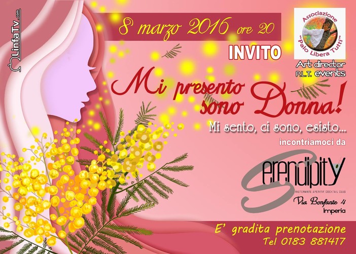 Imperia: l'8 marzo al 'Serendipity' una serata-evento dopo il successo di 'Mi presento: sono Donna!'