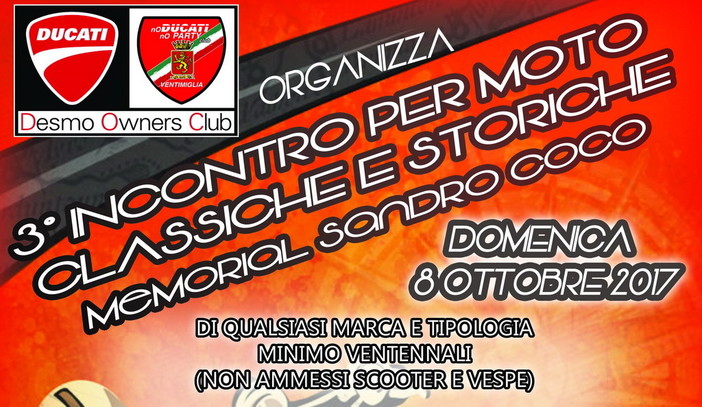 Ventimiglia: domenica prossima la 3a edizione del raduno di moto storiche e classiche ‘Memorial Sandro Coco’