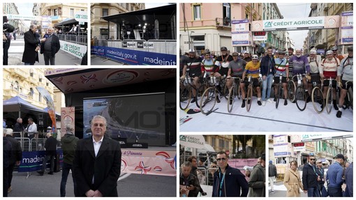 Milano-Sanremo 2024: mentre la gara sta per entrare nel vivo in via Roma anche Nibali e l'arbitro Massa