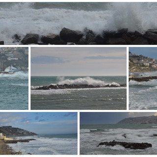 Vento forte su tutto il ponente: ecco lo spettacolo della mareggiata sulla costa di Sanremo (Foto e Video)