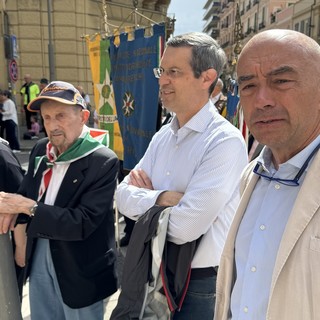 Sanremo: il candidato a sindaco della coalizione civica Alessandro Mager alla Festa della Repubblica