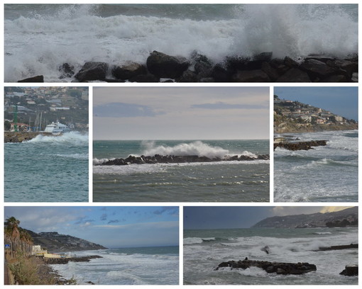 Vento forte su tutto il ponente: ecco lo spettacolo della mareggiata sulla costa di Sanremo (Foto e Video)