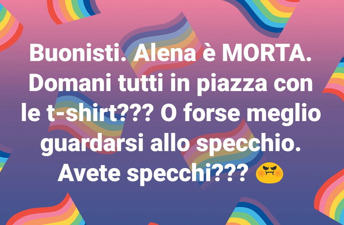 Sanremo: su Facebook post vergognosi sulla presunta morte di Alena, fortunatamente non è vero