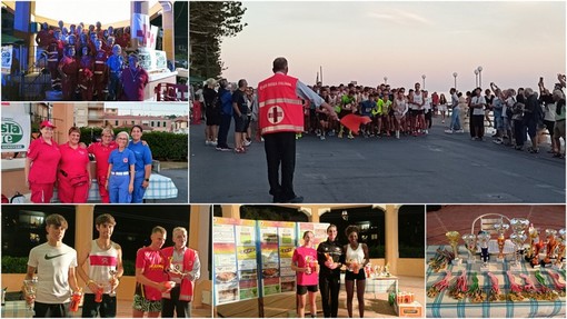 Bordighera, oltre 200 partecipanti alla 'Podistica in notturna' della Croce Rossa (Foto e video)