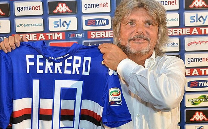 Il presidente della Sampdoria Massimo Ferrero giovedì al Festival con 'Vita spericolata'