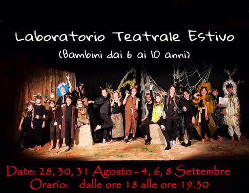 Imperia: dal 28 agosto, al via laboratorio Teatrale estivo per bambini a 'Lo Spazio Vuoto'