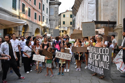 La protesta contro la diga, Badalucco 28 luglio 2023