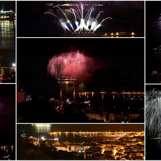Sanremo: la 'Msc Poesia' dei 1.500 ingegneri transita davanti alla città per la magia dei fuochi d'artificio (Foto)