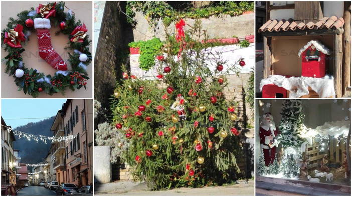 La magia del Natale a Molini di Triora: l'albero addobbato è stato portato dall'alluvione