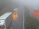 Tratto autostradale della A10 come in Pianura Padana: nebbia stamattina tra Arma di Taggia e Bordighera (Foto)