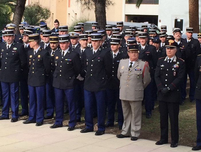 Il Comandante imperiese dei Carabinieri Luciano Zarbano a Nizza alla caserma 'Nau' della Gendarmerie francaise