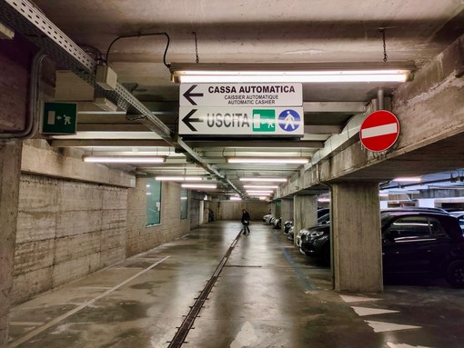 Il parcheggio interrato della stazione di Sanremo