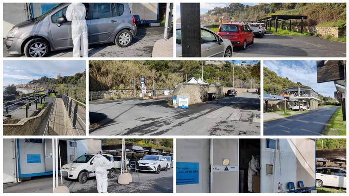 Sanremo: tamponi al nuovo 'drive' di Bussana, mattinata tranquilla e rientrati i timori dell'Impekabile (Foto)