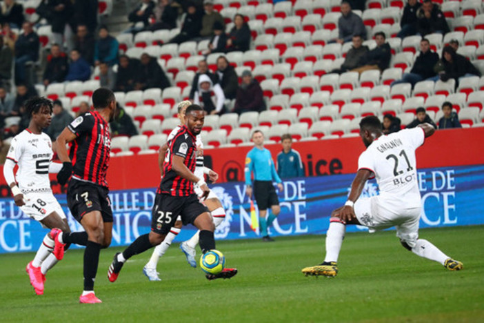 Nizza - Rennes, una fase di gioco (foto tratta dal sito dell'OGC Nice)