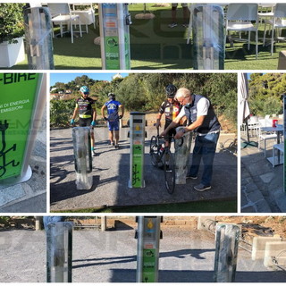 Sanremo: installate le prime colonnine di ricarica per mezzi elettrici sulla pista ciclabile (Foto)