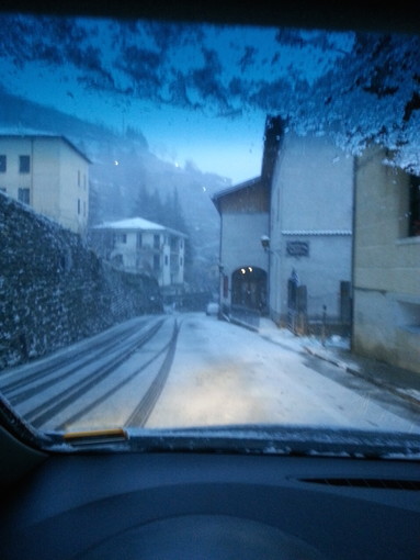 Triora: la foto del paese imbiancato inviata dalla lettrice Ilaria