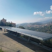 Terzorio: riaperto con tanto di pannelli fotovoltaici il parcheggio sopra il centro sociale (Foto)