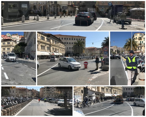 Sanremo: terminati i lavori in piazza Eroi per la nuova viabilità, sabato il primo test col mercato (Foto)