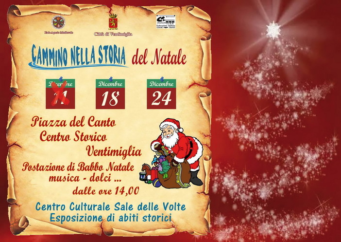 Ventimiglia: domani secondo appuntamento nel Centro Storico con il ‘Cammino nella Storia’ del Natale