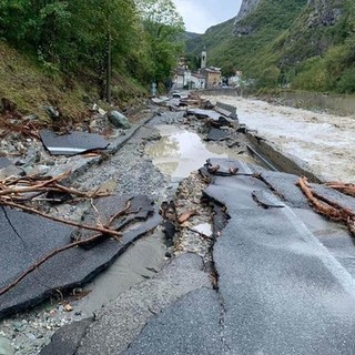 Ormea ancora isolata dal versante ligure per la frana a Cantarana