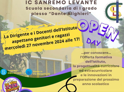 Sanremo: mercoledì prossimo la 'Didattica per ambienti di apprendimento' alla Secondaria 'Dante Alighieri'