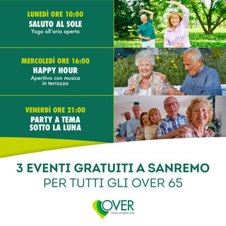 3 Eventi Gratuiti all’Over Senior Residence Sanremo per tutti gli Over 65!