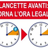 Torna l’ora legale, alle 2 di domenica 26 marzo lancette in avanti di un’ora