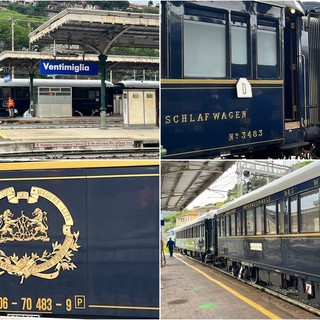 Ventimiglia, in stazione la magia dell'Orient Express diretto a Parigi (foto e video)