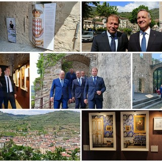 Con il Principe Alberto il Castello dei Doria ospita la mostra fotografica “500 Monaco Dolceacqua” (Foto e video)