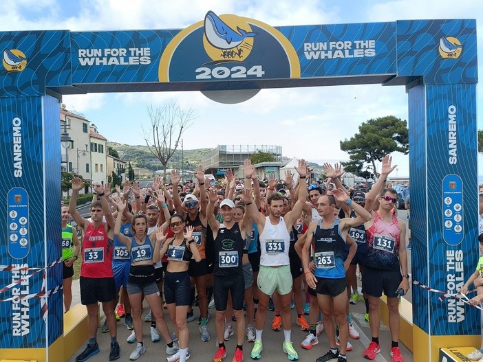 Sanremo: con 765 iscritti numeri da record alla ‘Run for the whales’ 2024. La classifica (foto)